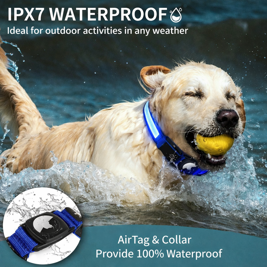 Apple Airtag LED Dog Collar